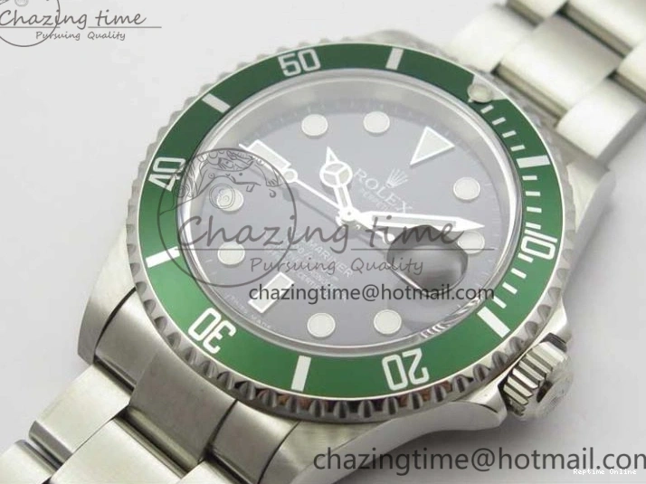 0512 Neat Submariner 16610 LV Green No Rehaut Engraving 904L Steel ARF1:1 Best Edition on SS Bracelet SH 2955